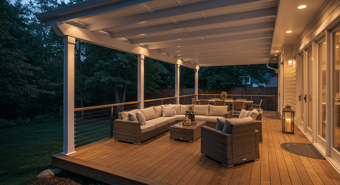 Elegant Deck with Integrated Lighting